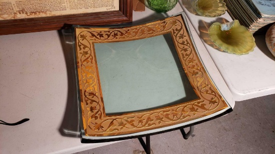 GOLD TRIMMED TEMPERED MODERN ART