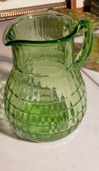 URANIUM GLASS Pitcher