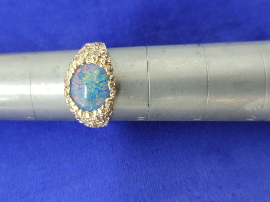 MENS FIRE OPAL RING