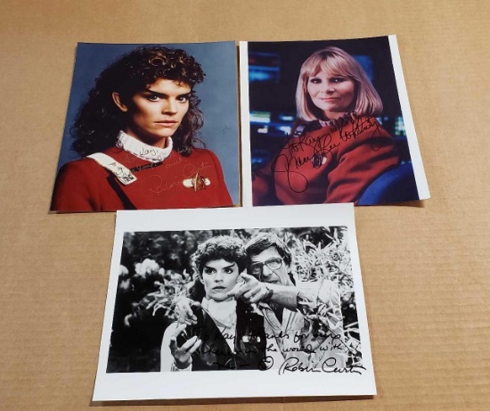 3 SIGNED STAR TREK CAST PICTURES