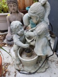 LITTLE BOY AND GIRL WATER FEATURE