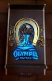 OLYMPIA ON TAP LIGHT UP SIGN