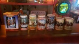 7 BUDWEISER HOLIDAY CLYDESDALE STEINS