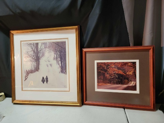 2 AMISH PHOTOGRAPHS SIGNED