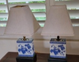 TWO VINTAGE ASIAN STYLE LAMPS