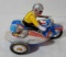 MOTORCYCLE AND SIDE CAR TIN TOY