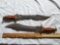 TWO STAINLESS KUKRI KNIVES