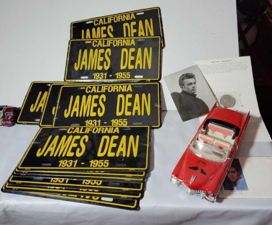 JAMES DEAN CAR AND COLLECTION PLATES