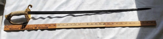 US WWII NAVAL OFFICERS MODEL 1852 DRESS SWORD
