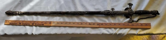 KNIGHTS OF COLUMBUS LODGE FRATERNAL SWORD WITH SCABBARD