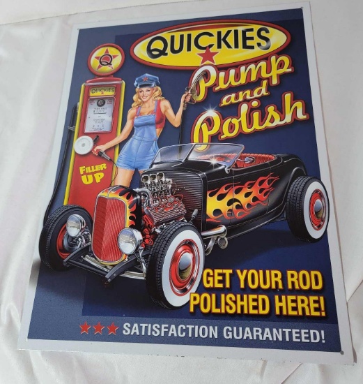 CAR AND MOTORCYCLE STYLE TIN POSTERS