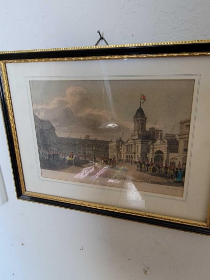 FRAMED US DECLARATION AND VINTAGE PRINTS