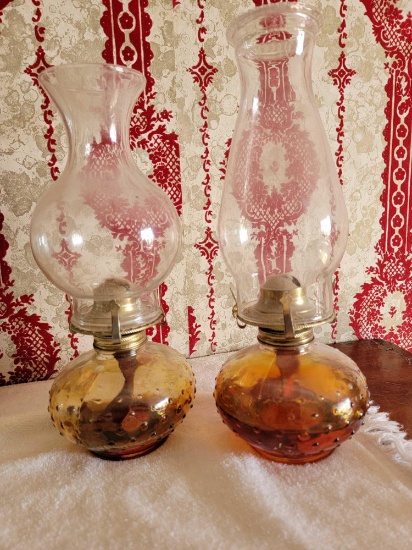 VINTAGE OIL LAMPS AND VASES