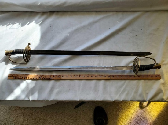 TWO WINDLASS STEELCRAFTS CALVARY OFFICERS SABERS