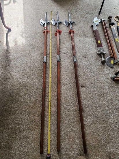 THREE GERMANY 11TH. CENTURY HALBERD REPLICAS