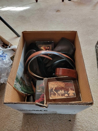2 BOXES BELTS AND MATCHES
