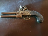 ENGLISH OVER UNDER FLINTLOCK PISTOL