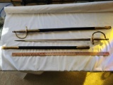 TWO CSA OFFICERS DRESS SWORD REPLICAS