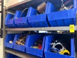 CONTENTS OF LARGE BLUE BINS TOP TWO SHELVES