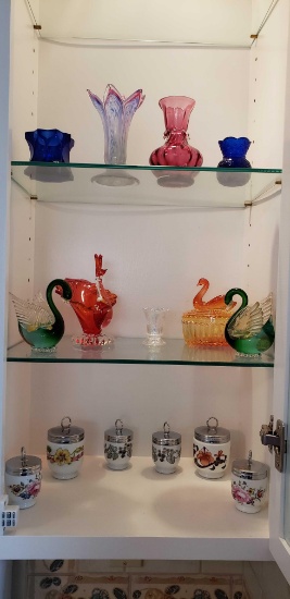 COLORED SWAN GLASS