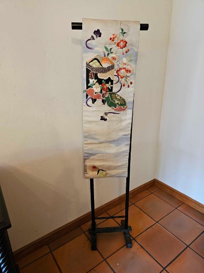 JAPANESE KIMONO STAND WITH OBI