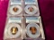 4 GRADED UNCIRUCLATED PENNIES