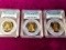 THREE GRADED SACAGAWEA GOLD DOLLARS
