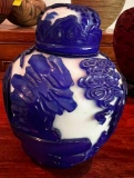 BLUE AND WHITE URN