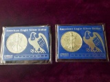 TWO AMERICAN EAGLE SILVER DOLLARS