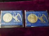 TWO AMERICAN EAGLE SILVER DOLLARS