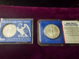 TWO AMERICAN EAGLE SILVER DOLLARS