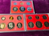 THREE AMERICAN COIN PROOF SETS