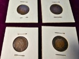 4 INDIAN HEAD ONE CENT COINS