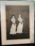 JAPANESE DOUBLE OBAN WOODBLOCK PRINT