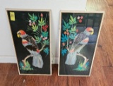 TWO FRAMED BIRD ARTWORKS