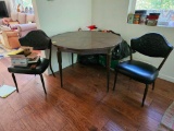 VINTAGE FORMICA TABLE AND 3 CHAIRS