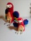 2 STEIFF LORA PARROTS