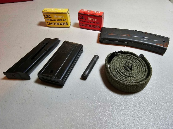 CAL 9MM MODEL GUN CARTRIDGES