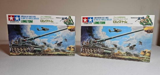 2 TAMIYA US ARMY LONG TOM MODELS