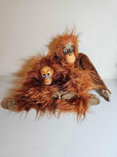 2 STEIFF ORANGUTANS