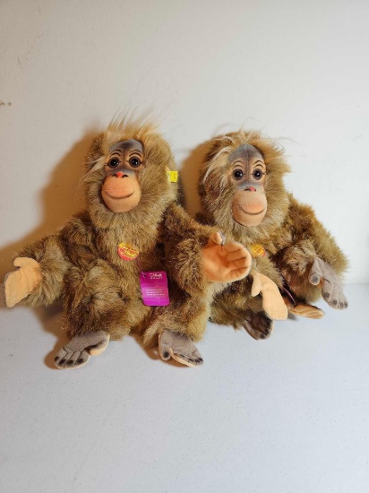 2 STEIFF BABY ORANGUTANS
