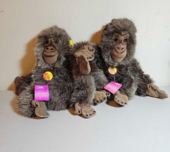 2 STEIFF GORA BABY GORILLAS