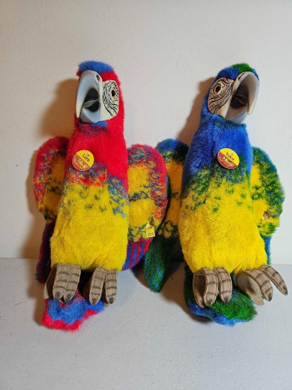 STEIFF LORA AND YUKU PARROTS