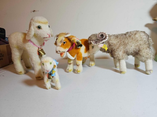 4 STEIFF FARM ANIMALS