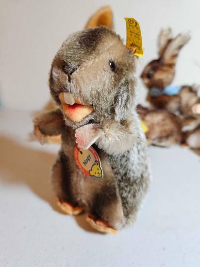 5 STEIFF CHARACTER ANIMALS
