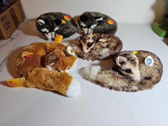 5 STEIFF RESTING CREATURES