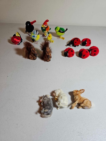 STEIFF MINATURES AND WESTERN GERMANY FUR ANIMALS