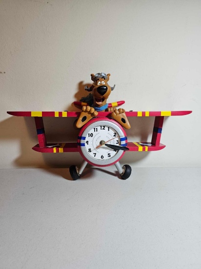 SCOOBY DOO BIPLANE CLOCK AND SHELF
