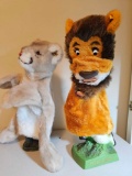 VINTAGE STEIFF JOLLY PUMA AND LION PUPPETS