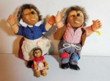 STEIFF HEDGEHOG FAMILY DOLLS